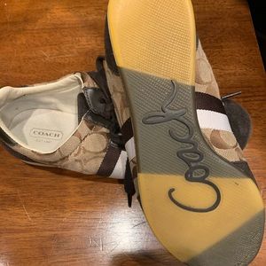 Coach sport shoes Canvas and suede.